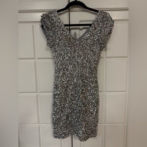 Silver Sequin Dress